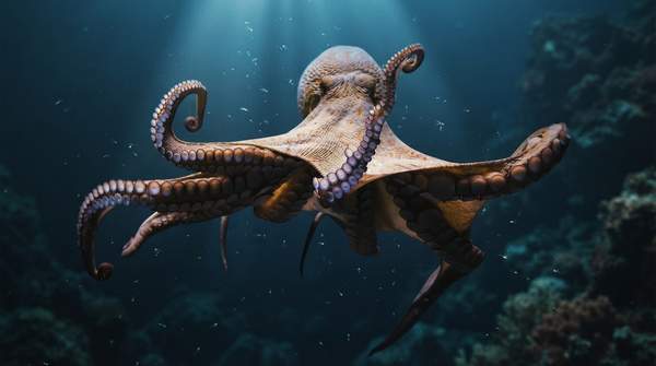Editorial illustration for Ancient Genetic Shake-Up Offers New Clue to Octopus Intelligence