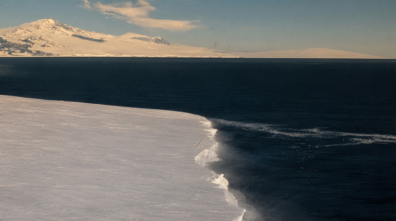 Editorial illustration for How Hidden Lakes Under Antarctica Accelerate Ice Shelf Collapse